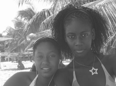 black and white